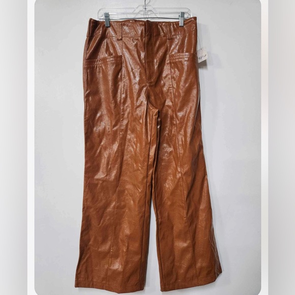 Free People Star-Crossed Lovers Vegan Straight-Leg Pants Size 14.B20 - Picture 7 of 9